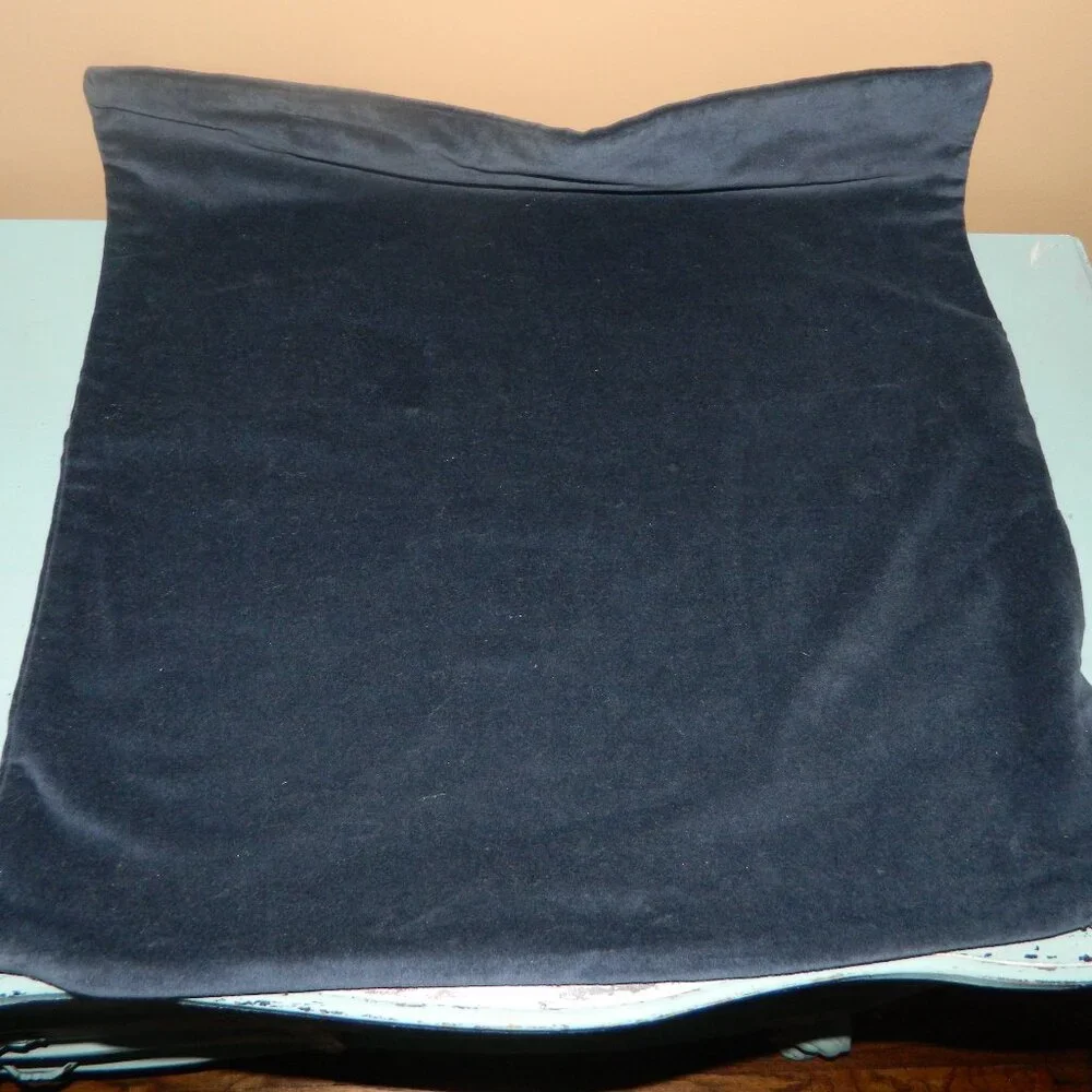 Pottery Barn Everywhere Velvet Pillow Cover Midnight Blue